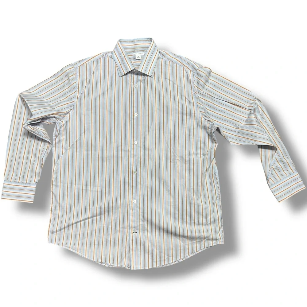 Banana Republic XL Striped Cotton Dress Shirt Classic Workwear‎ Heritage Fit
